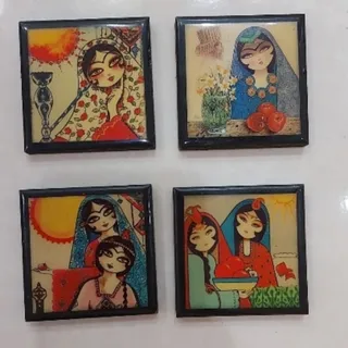 4 تامگنت یخچال طرح خاتون