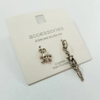 پک آویز نقره 925 اسکلتی