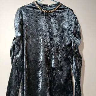 شومیز مخمل آینه ای طوسی