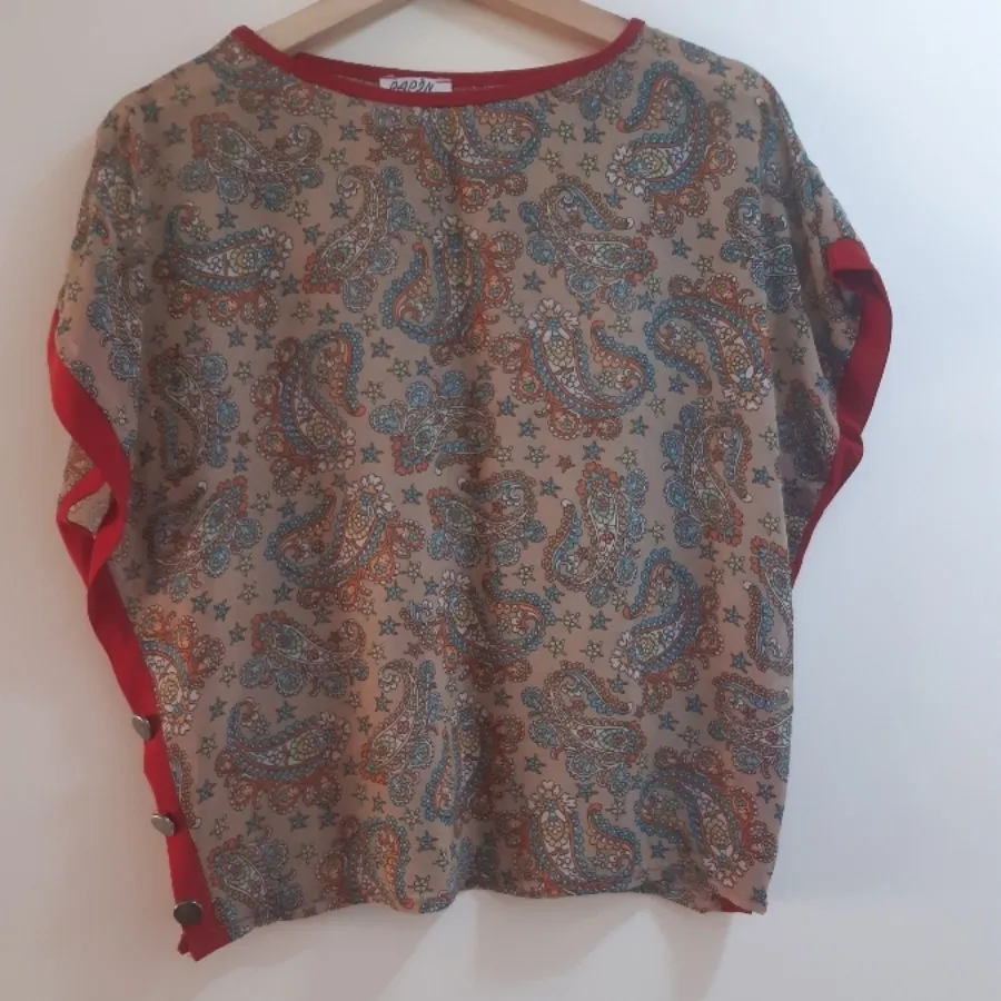 شومیز آستین حلقه ای حریر