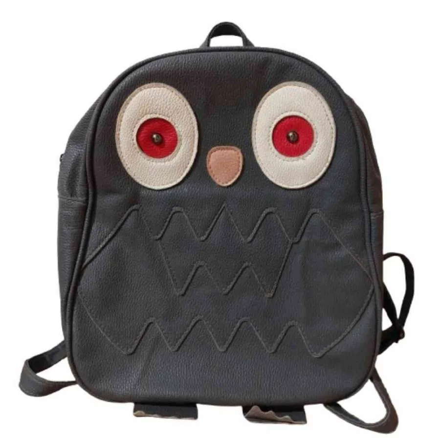 کیف کوله پشتی چرم طرح جغد