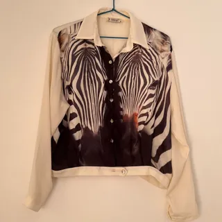 شومیز حریر پترن زبرا