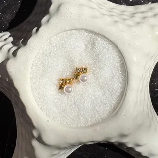 گوشواره نقره ابکاری طلا