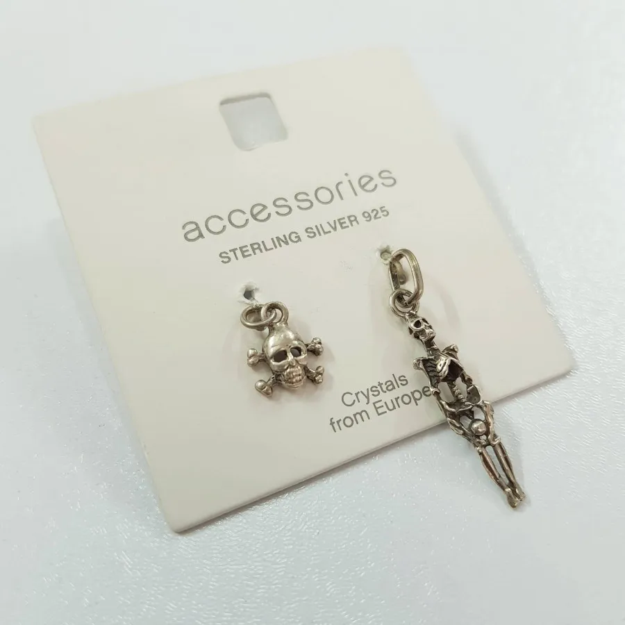 پک دو عددی آویز نقره 925