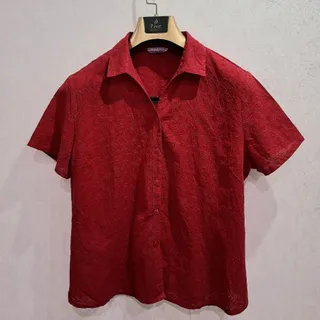 شومیز قرمز خامه دوزی