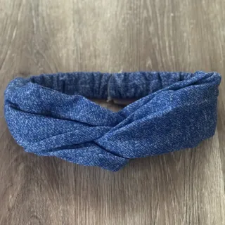 هدبند پارچه‌ای آبی