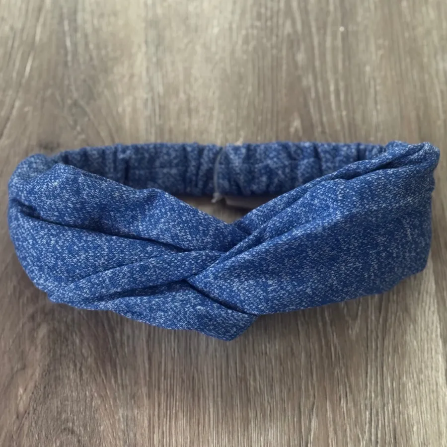 هدبند پارچه‌ای آبی