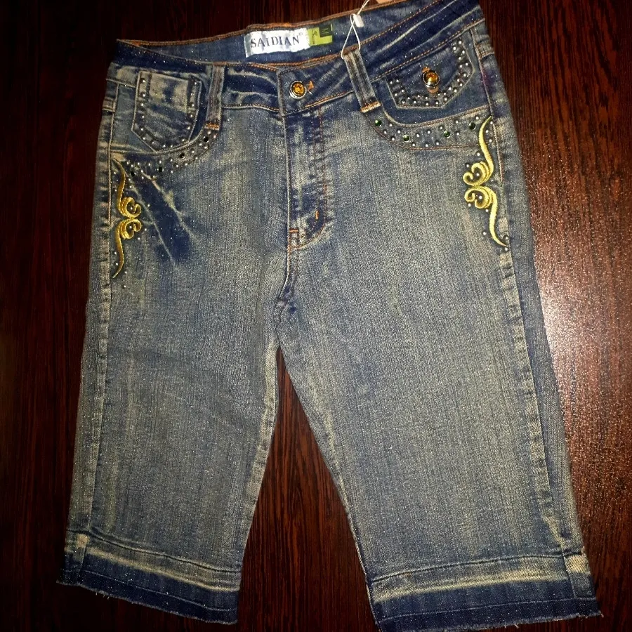 شلوارک جین شاین دار