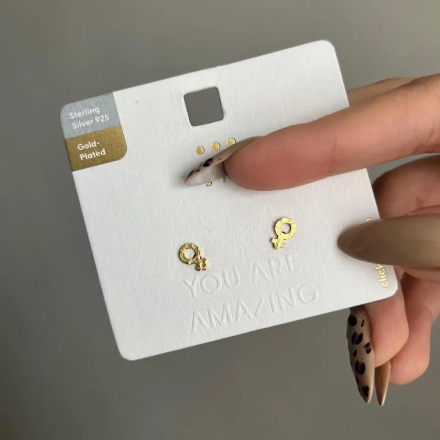 گوشواره نقره ابکاری طلا