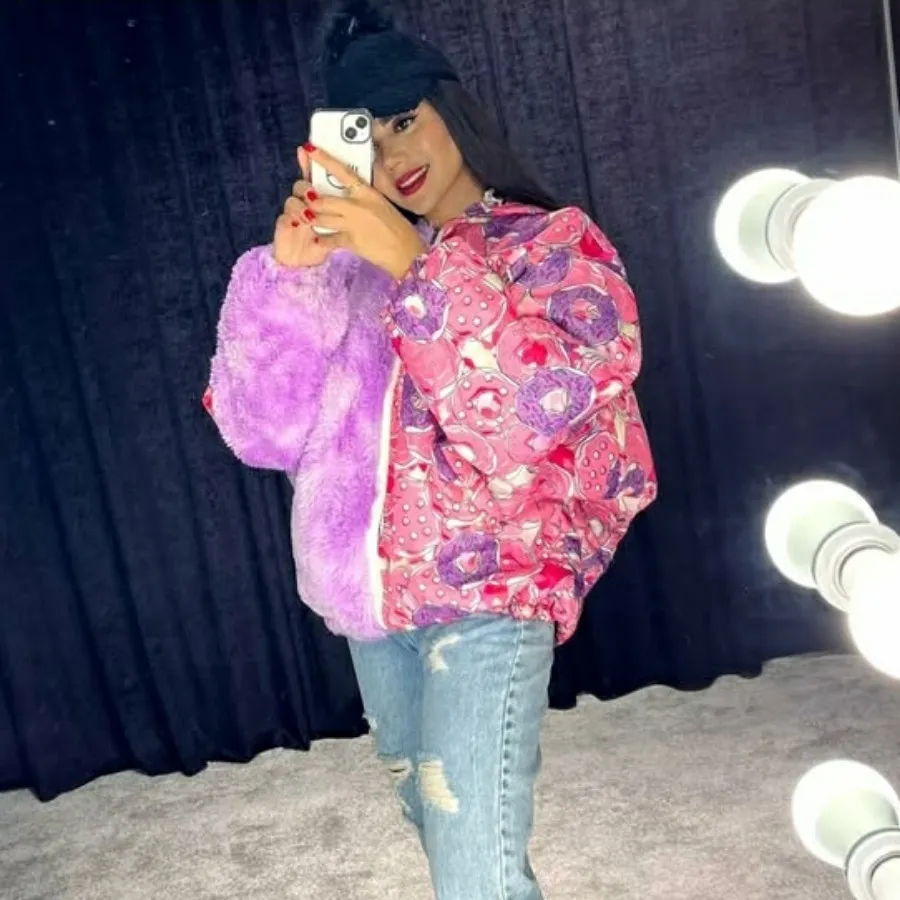 کاپشن تدی آبرنگی زنانه