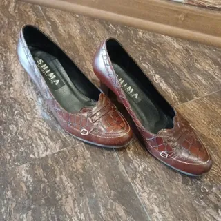 کفش چرم پاشنه 3سانت