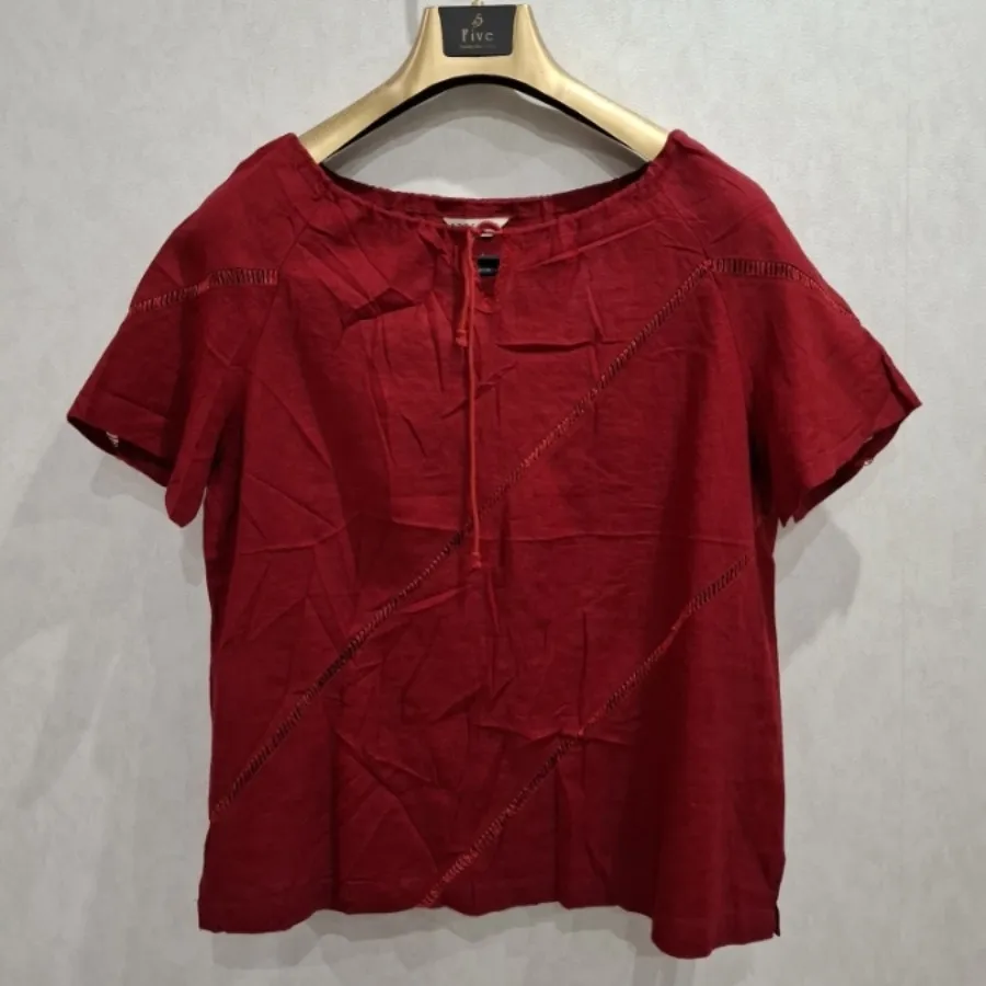 شومیز قرمز آستین کوتاه