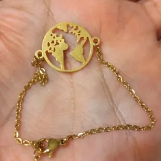 دستبند کره استیل رنگ ثابت