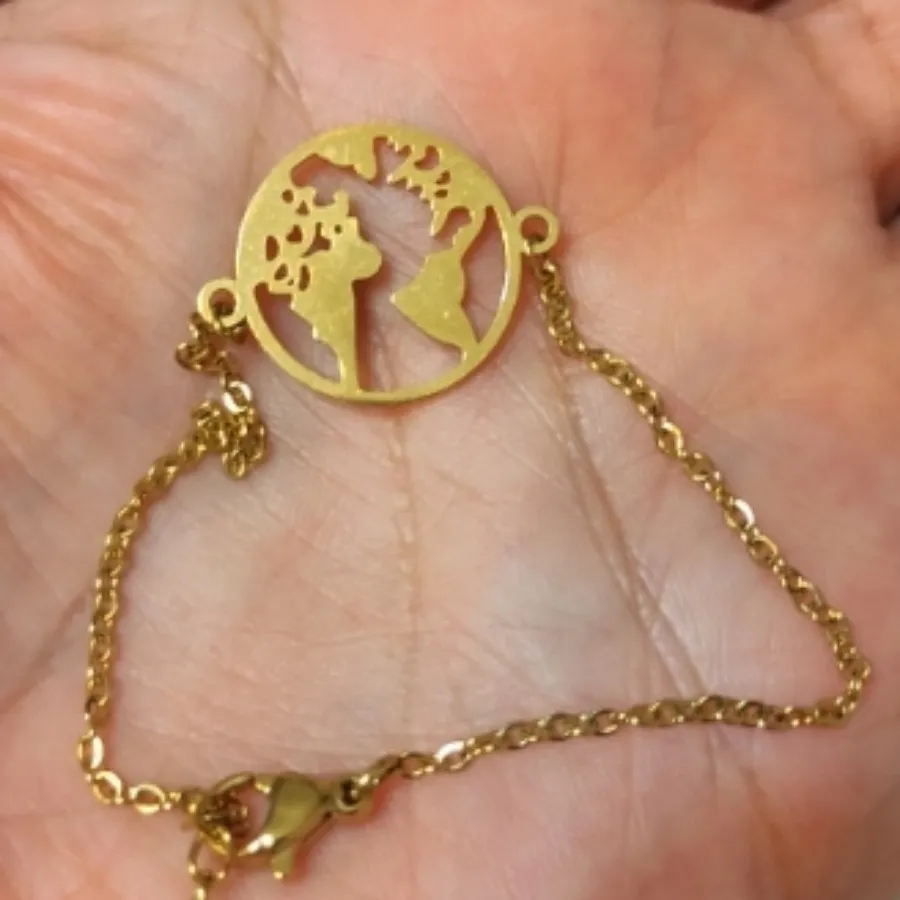 دستبند کره استیل رنگ ثابت