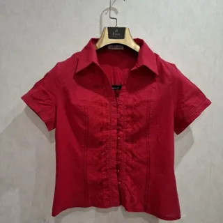 شومیز قرمز گلدوزی