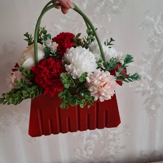 گل مصنوعی مدل کیف دستی