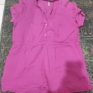 تیشرت سرخابی نخی