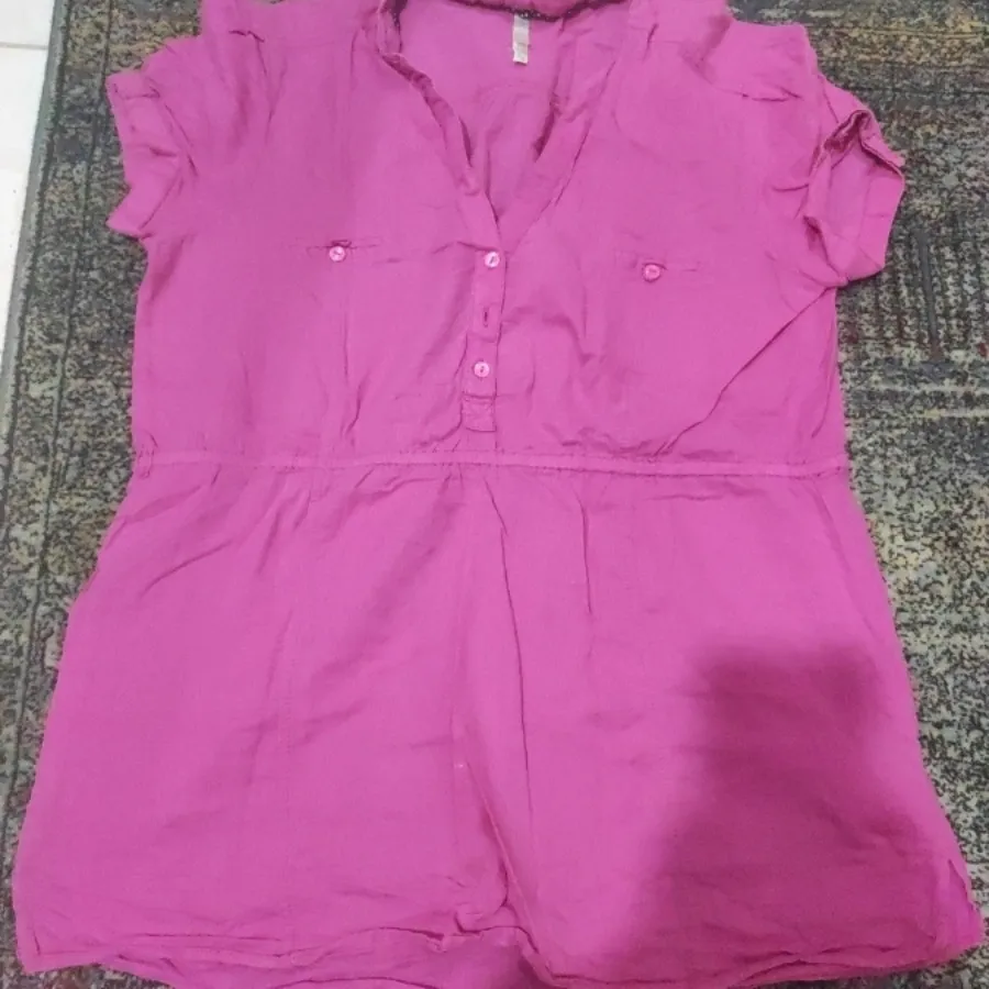 تیشرت سرخابی نخی