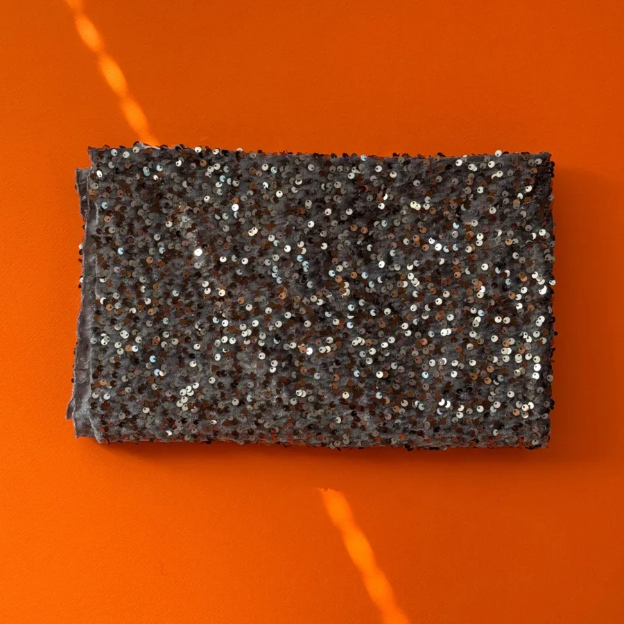 پارچه مخمل پولک دوزی