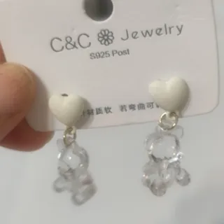 گوشواره پانداکوچک میخ نقر