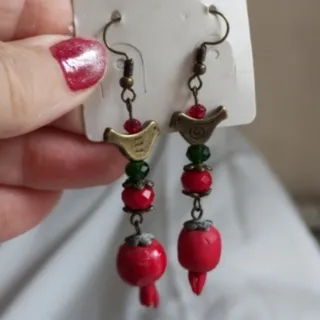 گوشواره مرغ و انار یلدایی