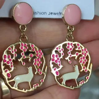 گوشواره اویز گل وآهو