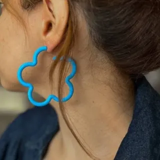 گوشواره فومی میخ نقره سبک