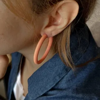 گوشواره فومی میخ نقره سبک