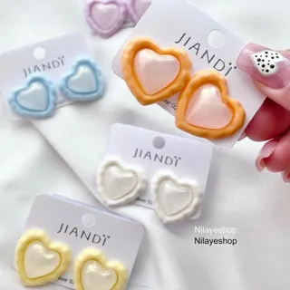 گوشواره رنگی میخ نقره سبک