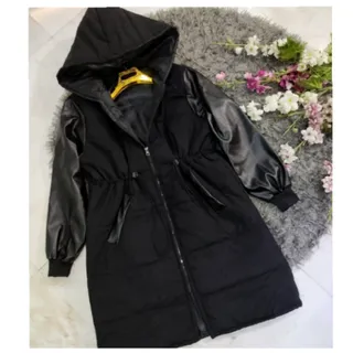 کاپشن استین چرم