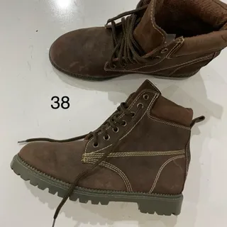 نیم بوت چرم قهوه ای خارجی