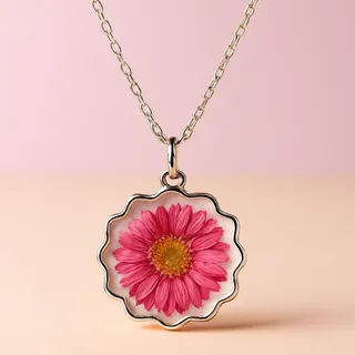 گردنبند رزینی بابونه صورت