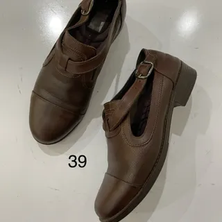 کفش چرم قهوه ای 39