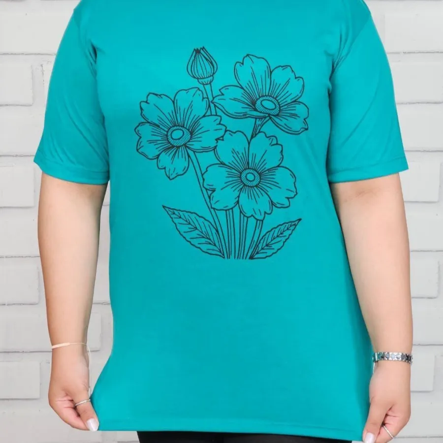 تیشرت زنانه طرح گل