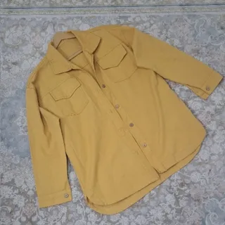 کت کتان خردلی