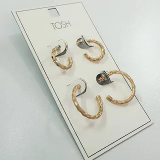 پک دو جفتی گوشواره حلقه