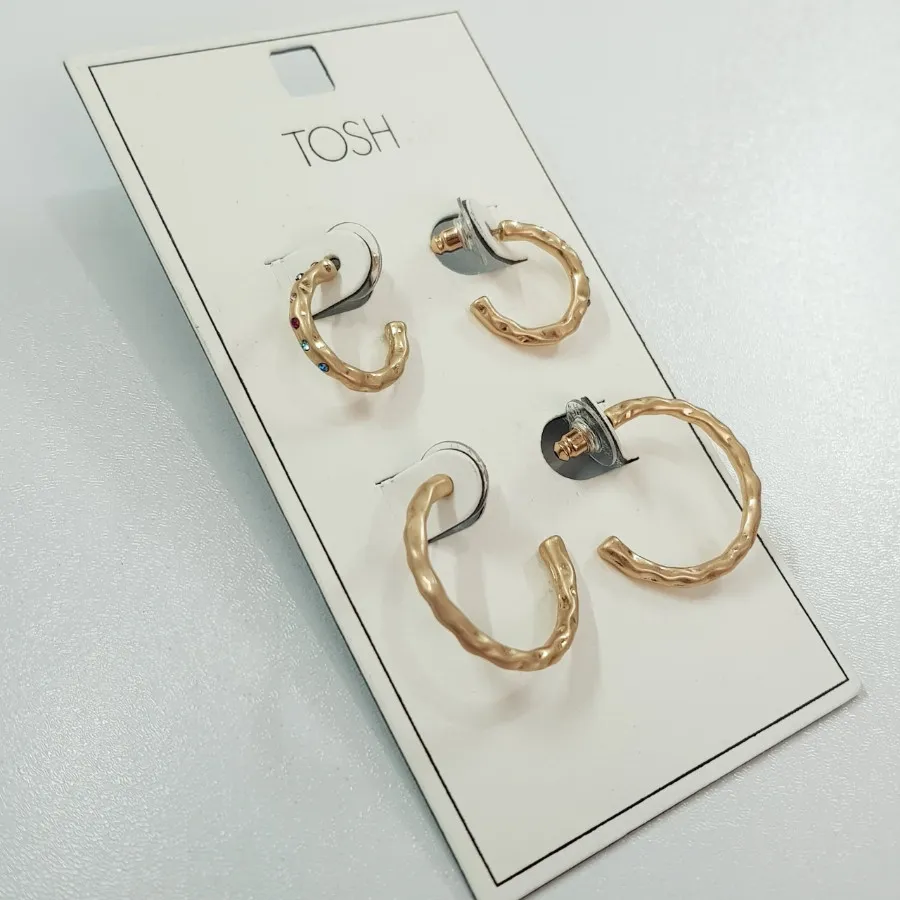 پک دو جفتی گوشواره حلقه