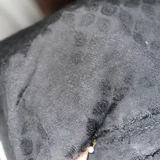 پارچه لینن مشکی طرحدار