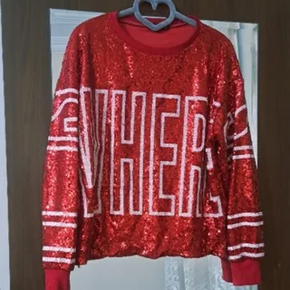 بلوز پولکی قرمز مجلسی