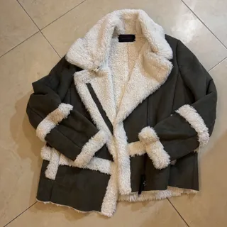 پالتو بوفالو رنگ یشمی