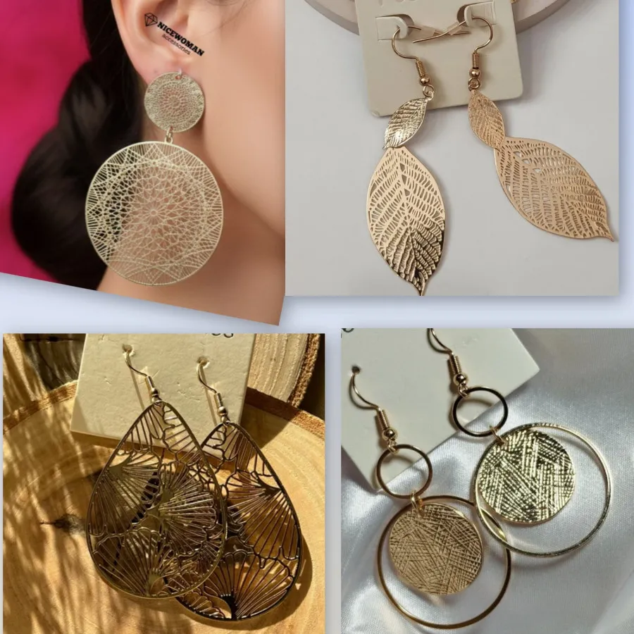 گوشواره آاماتی روکش طلا