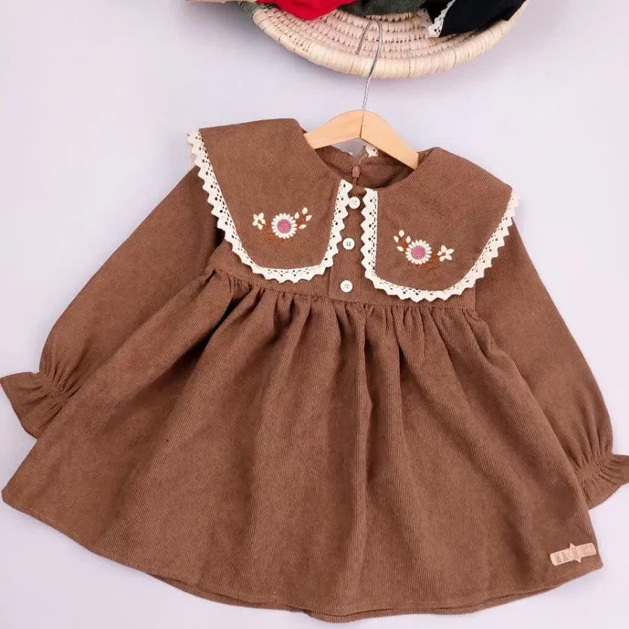 پیراهن مخمل یقه گلدوزی ?