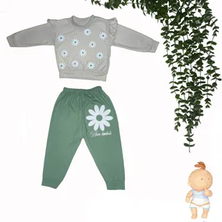 بلوز شلوار طرح بابونه