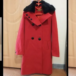 پالتو قرمز خز دار