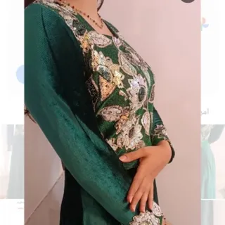 پیراهن مخمل کار شده