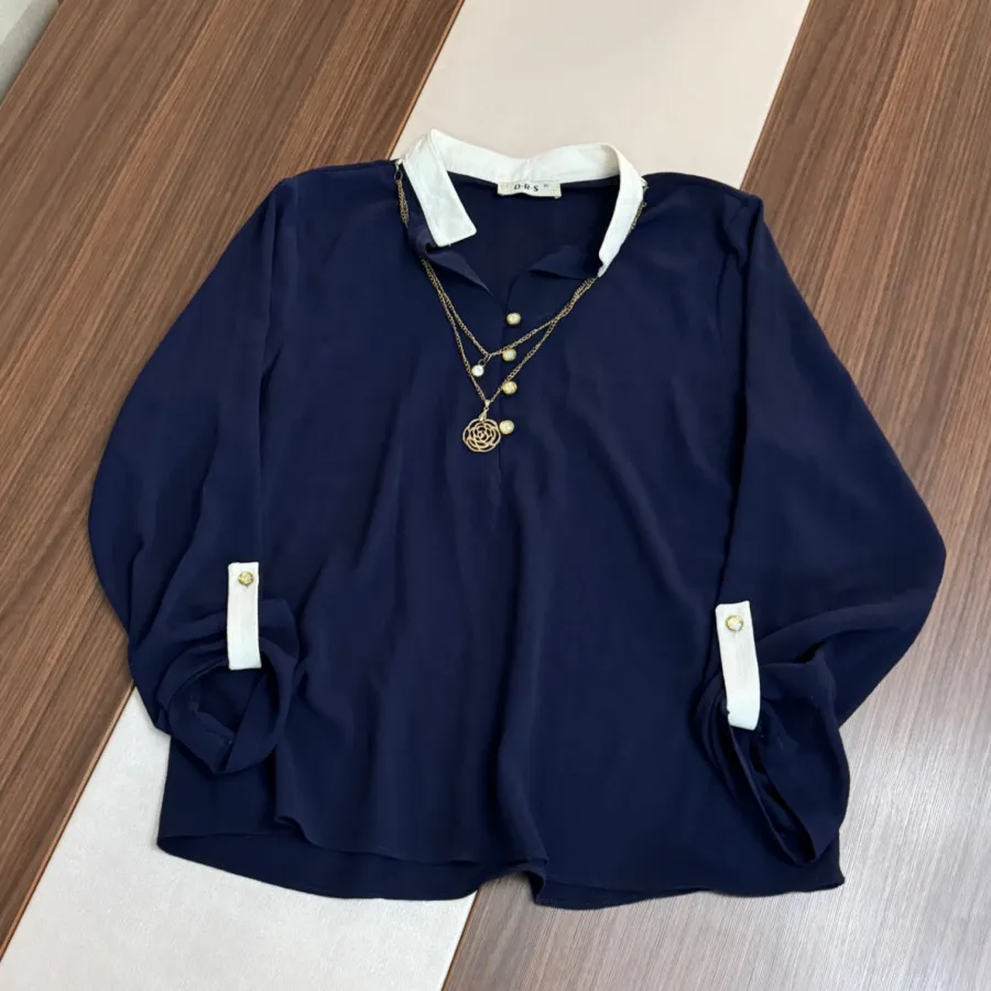 شومیز سرمه ایی