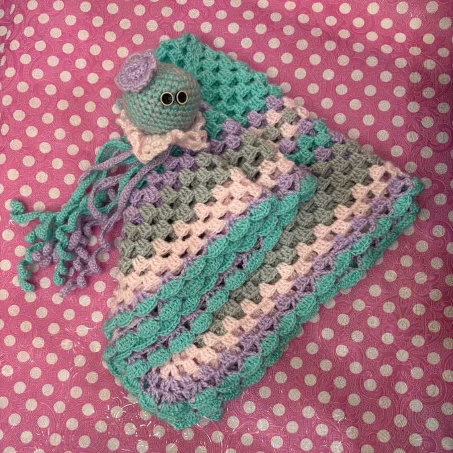 پتو نوزدای قلاب بافی