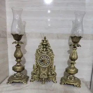 جفت شمعدان و ساعت