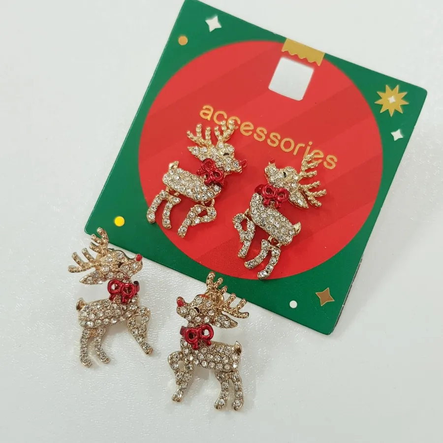 گوشواره گوزن نگین دار