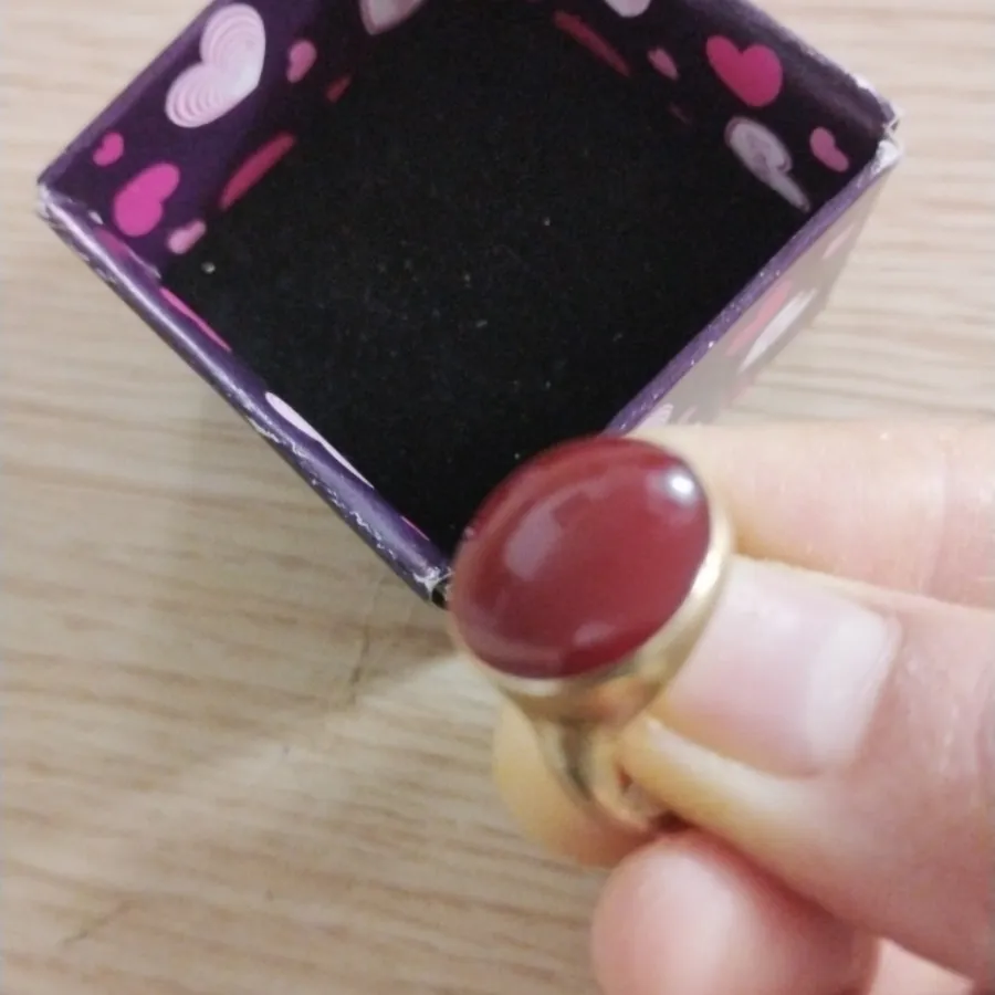 انگشتر طرح عقیق طلا